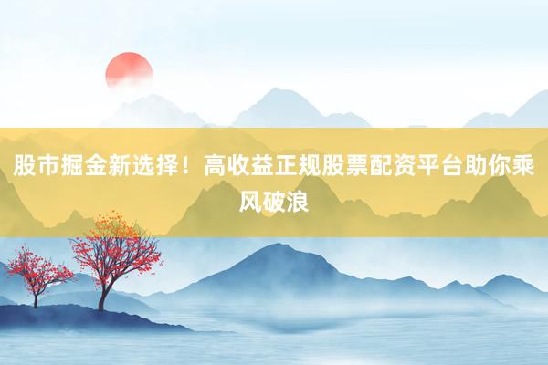 股市掘金新选择！高收益正规股票配资平台助你乘风破浪