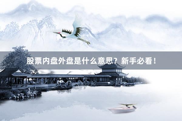 股票内盘外盘是什么意思？新手必看！