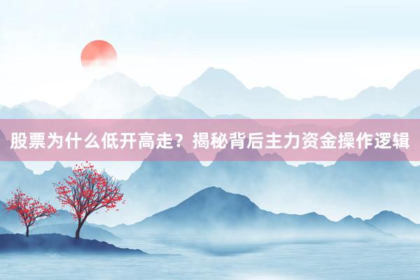 股票为什么低开高走？揭秘背后主力资金操作逻辑