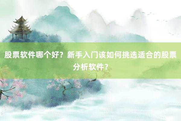 股票软件哪个好？新手入门该如何挑选适合的股票分析软件？